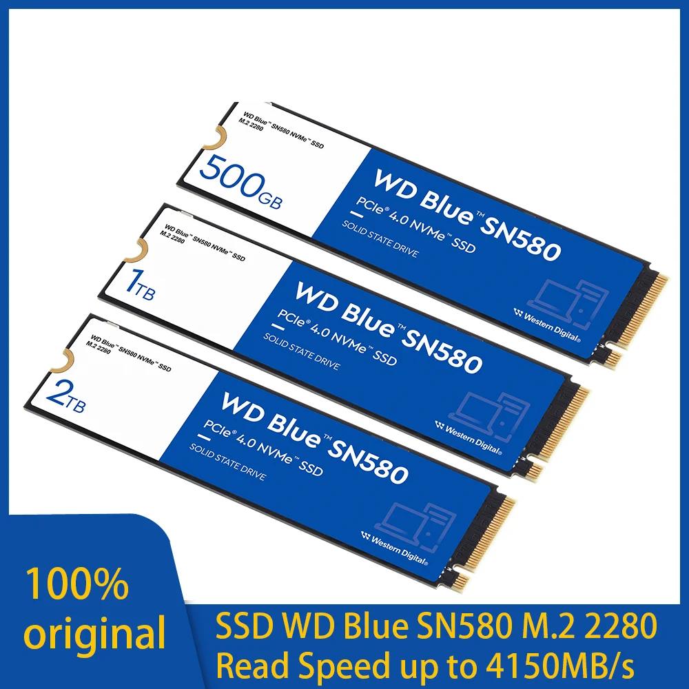   SSD WD  NVMe 500GB, 1TB, 2TB, PCIe4.0, 4150 MB/s M.2 2280 ̺, Ʈ ǻ PC SN580